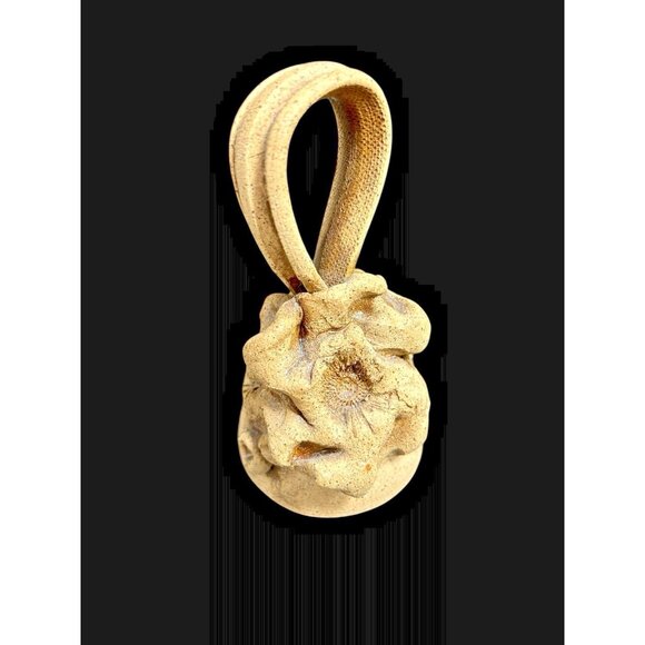 Vintage Artisan Clay/Stoneware Applied Floral Art Pottery 6" Bell Studio Signed - Picture 5 of 8